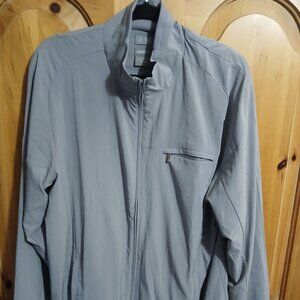Adidas AdiPure Wind Jacket Men's Medium Gray Nylon Wind Jacket EUC $150 Retail